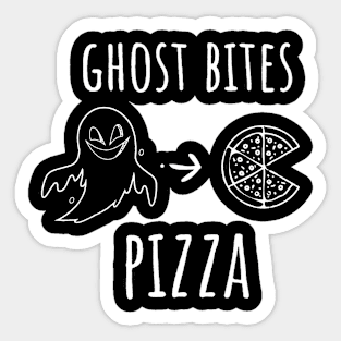 Ghost Bites Pizza Funny Halloween Pizza t women Girls Sticker